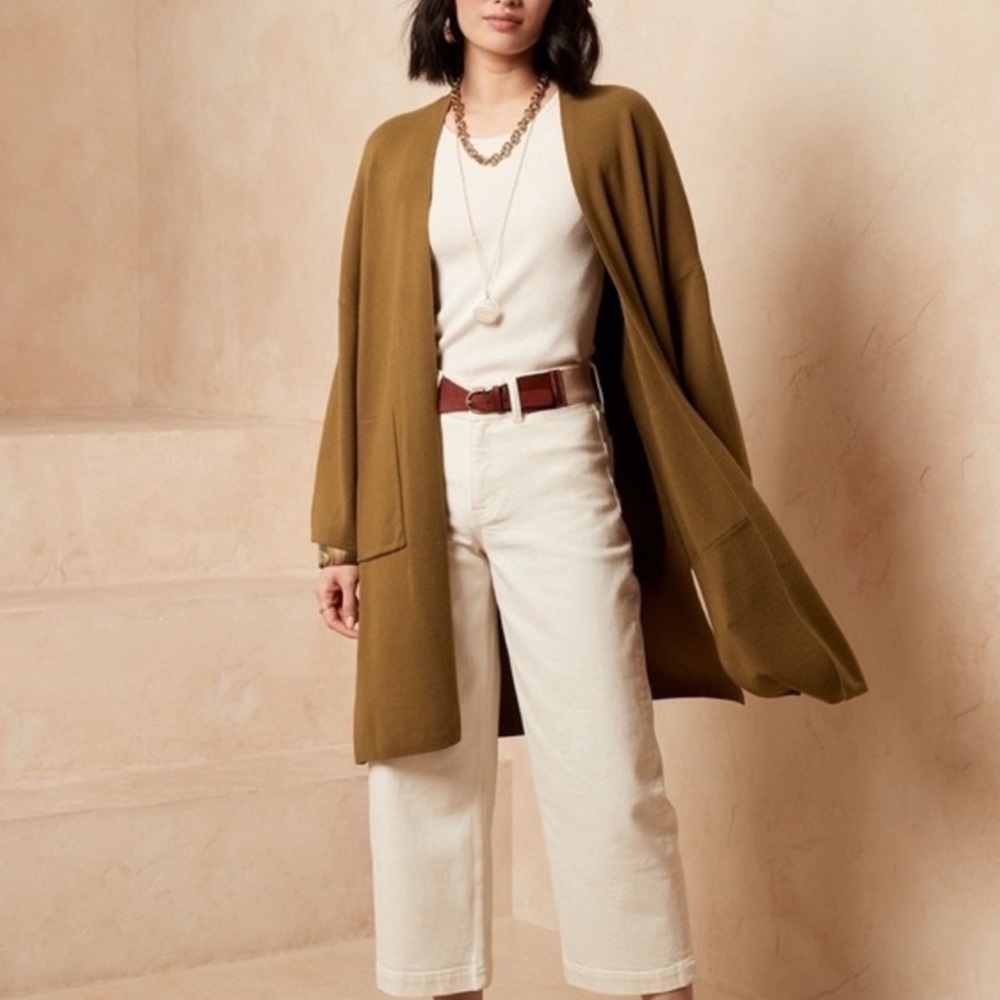 Banana republic cape cardigan toasted coconut XL/XXL